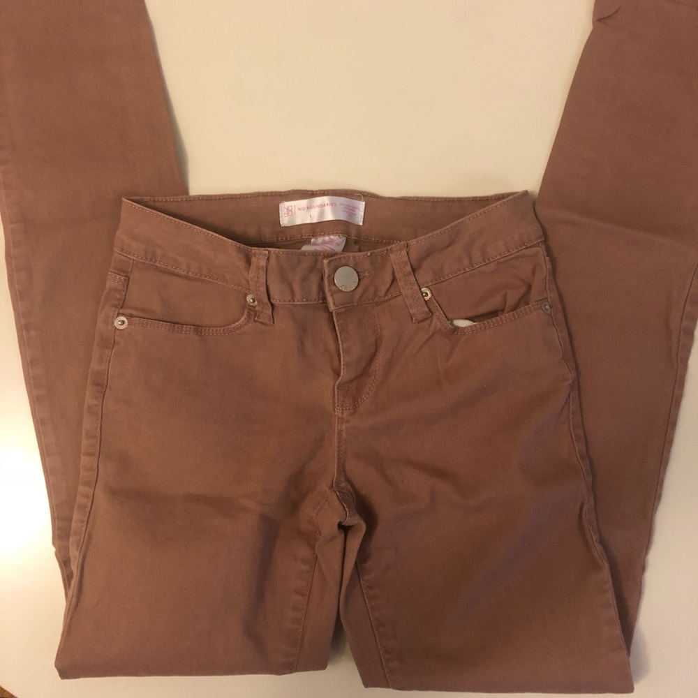Salmon colored jeans
